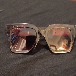Jessica Simpson Gold and Brown Sunglasses